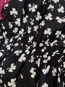 Cute Black &amp; White Floral Dress
