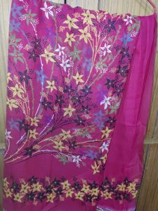 Vibrant Floral Print Saree
