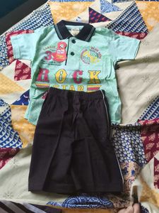 Cute Blue Keys Kids Wear Set