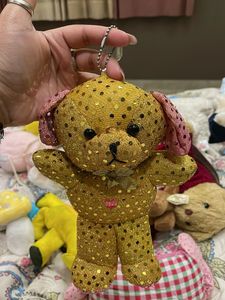 Sparkly Teddy Bear Keychain
