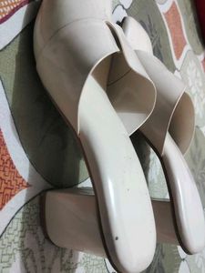 Cream Slip-On Sandals