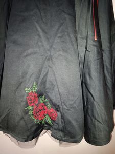 Black Satin Frock For 7-8 Yo Girl