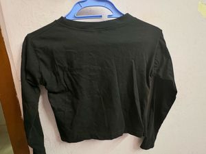 Cute Black Butterfly Crop Top