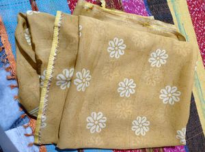 Beautiful Yellow Floral Saree