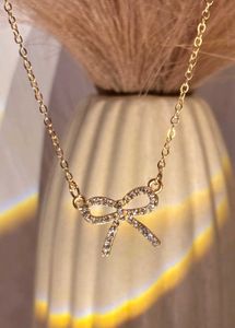 Sparkling Bow Anti-Tarnish Necklace – Elegant Ever