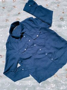 Mixxo NAVY BLUE Button-down Shirt Women