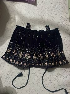 Beautiful Navy Blue Georgette Lehenga for Girls