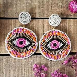 Evil Eye Beaded Statement Earrings🧿