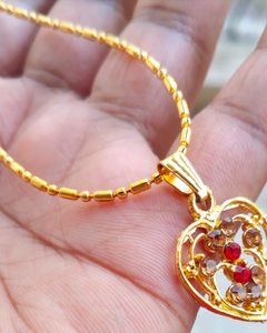 Golden Pendant With Chain