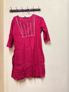 Elegant Embroidered Cotton Kurta