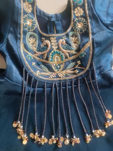 Elegant Teal Kurta with Embellishments