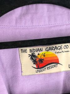 Light Purple Short Sleeve Button-Up Shirt