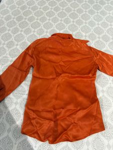 Orange Button-Down Shirt