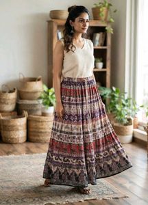 Bohemian Print Maxi Skirt