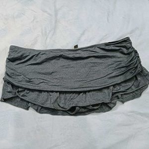 Grey Ruched 🤎Mini Skirt