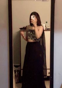 diwali Designer Blue Floral Crop Top &amp; Skirt