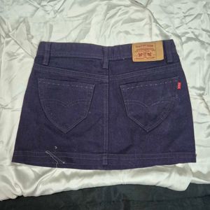 Dark Wash Denim micro Mini Skirt