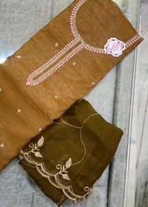 Elegant Brown Unstitched Suit