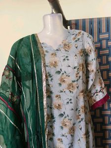 Floral Kurta Set with Dupatta