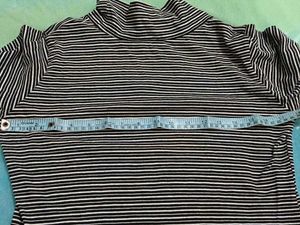 Cotton black and white stripe top