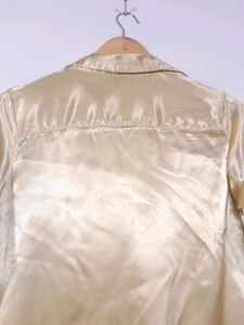 Charmgal Golden Satin Shirt (Women's)