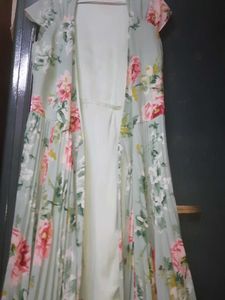 Wrap Flowy Floral Gown