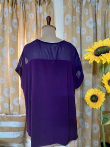 Sparkly Shoulder Purple Top