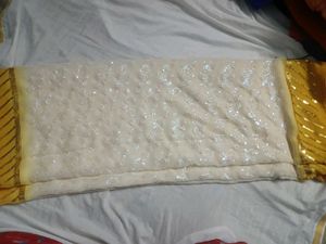 Elegant Yellow &amp; White Saree