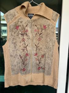 Leather Wool Vest