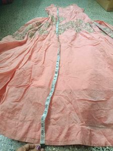 Elegant Pink Embroidered Ethnic Gown