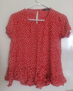 PRICEDROP! Polka Dot Top from Mango, size US 6