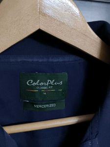 Colorplus Men Navy Blue Printed Polo T-Shirt