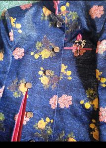 Floral Print Ethnic Sherwani Set