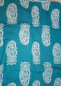 Teal Paisley Print Kurta - Casual Style
