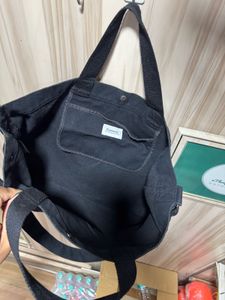 Covernat Black Canvas Sling Tote Bag