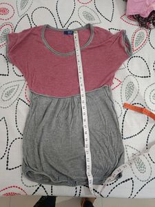 Lovely Red And Grey Top From wills Sport
