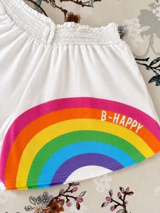 Comfy and stylish rainbow print shorts