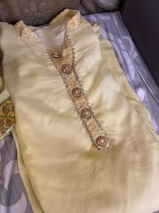 Yellow Floral Garara Kameez