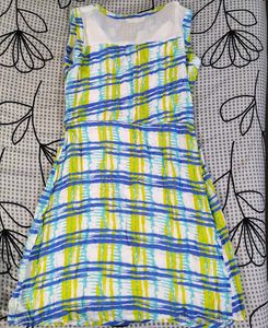 Blue &amp; Green Plaid Shirt Dress