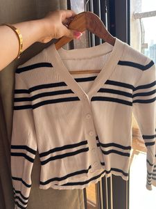 Striped Knit Cardigan
