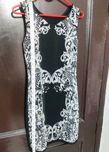 Chic Black & Gray Bodycon Dress