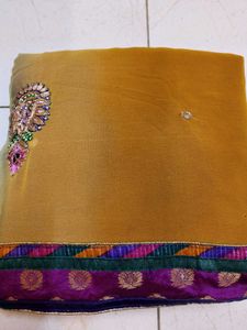 Mustard Yellow Saree
