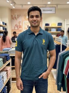 USPA Men's Teal Polo Shirt