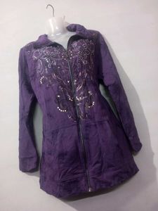 Very Beautiful Purple 💜 Jacket With Zip