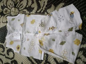 Cute Baby pure muslinClothes Set