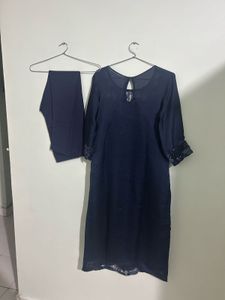 Elegant Navy Floral Dress
