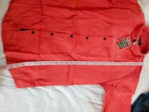 Men's Coral Long Sleeve Shirt