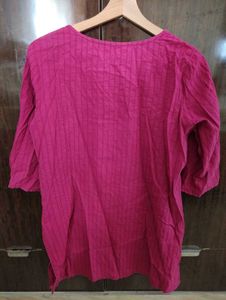 Vibrant Pink Cotton Kurta