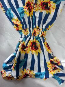 Sunflower Print Summer Dress