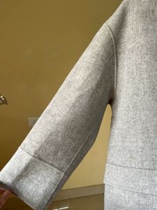 Elegant Grey handmade Trench Coat